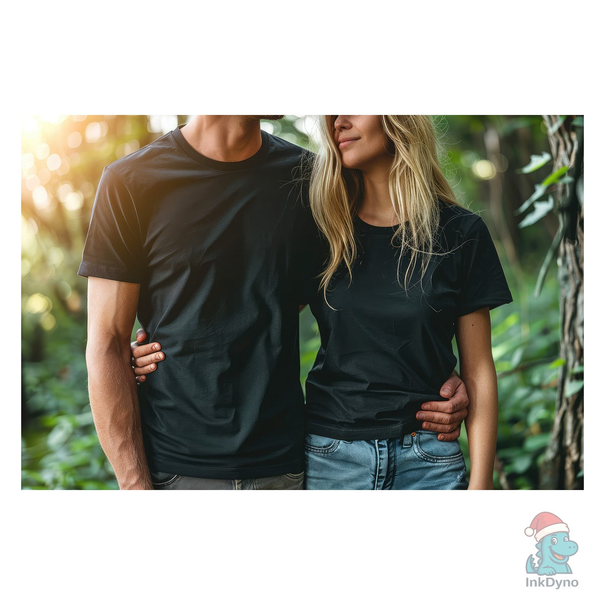 Matching Couple T-shirt Mockup
