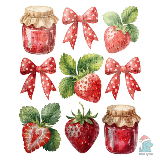 Summer Strawberry Bow Festival - DTF Transfer