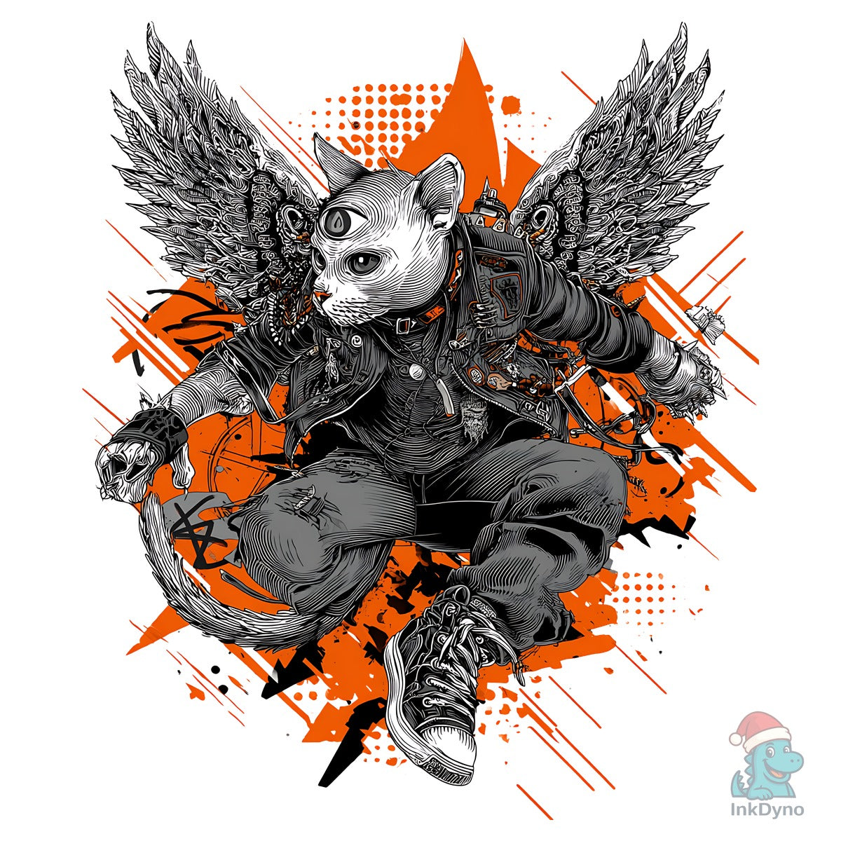 Third Eye Cat Angel Graphic Artwork