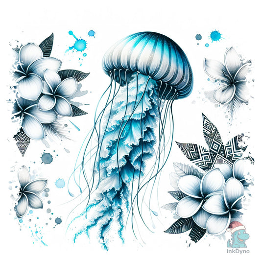 Jellyfish Tropical Square Tshirt - DTF Transfer