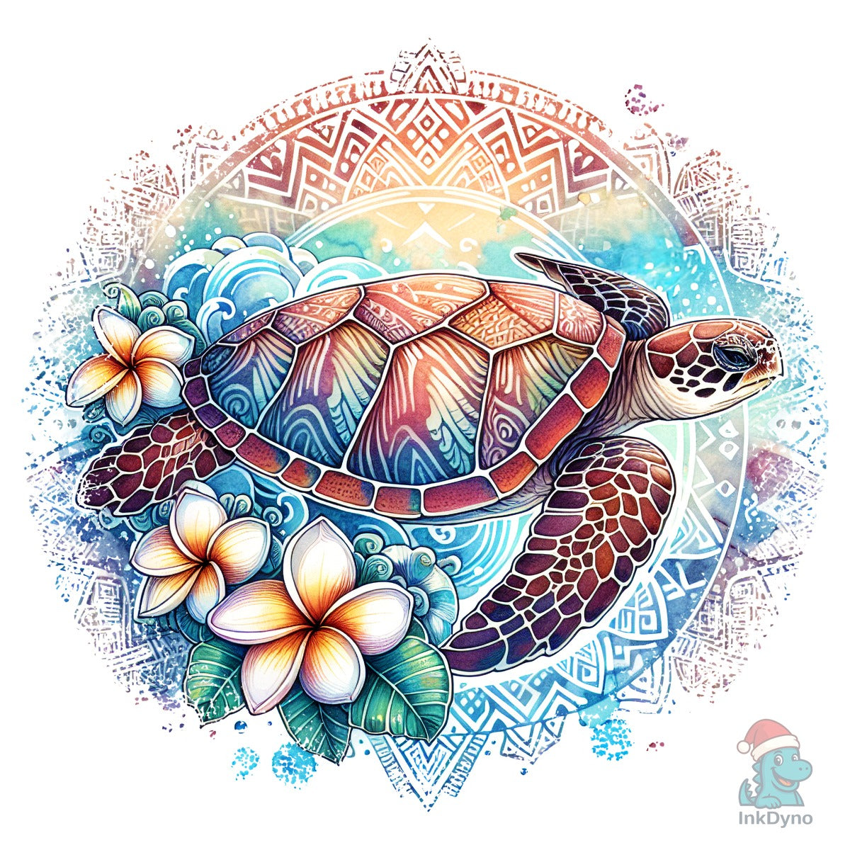 Sea Turtle Tropical Round Tshirt