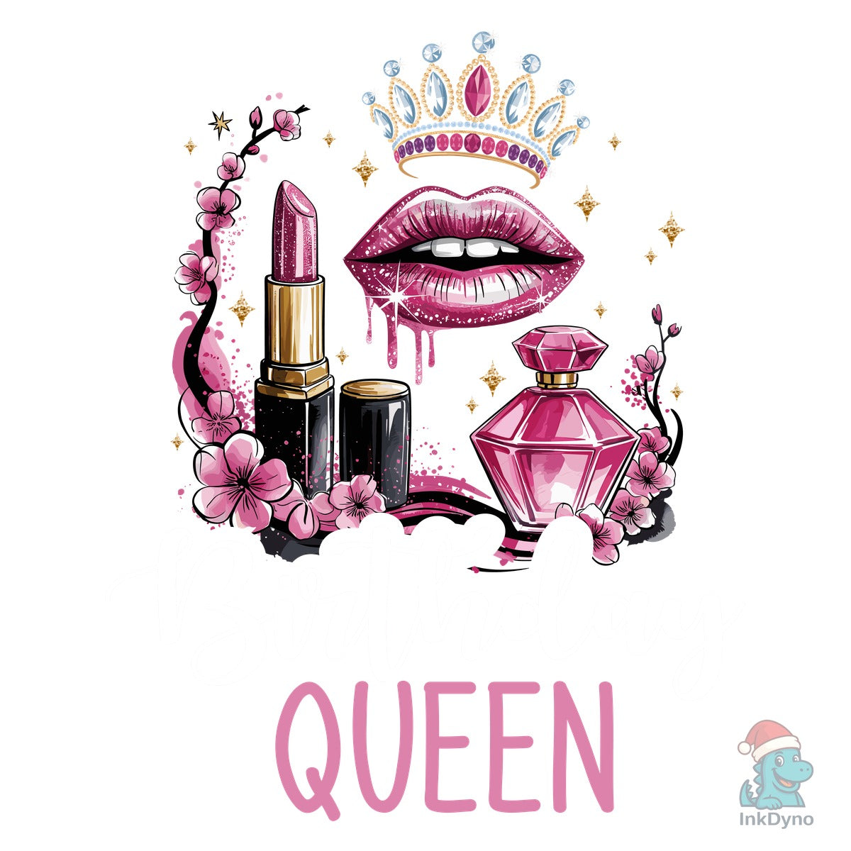 Birthday Queen Glam Lips Makeup Sparkle.