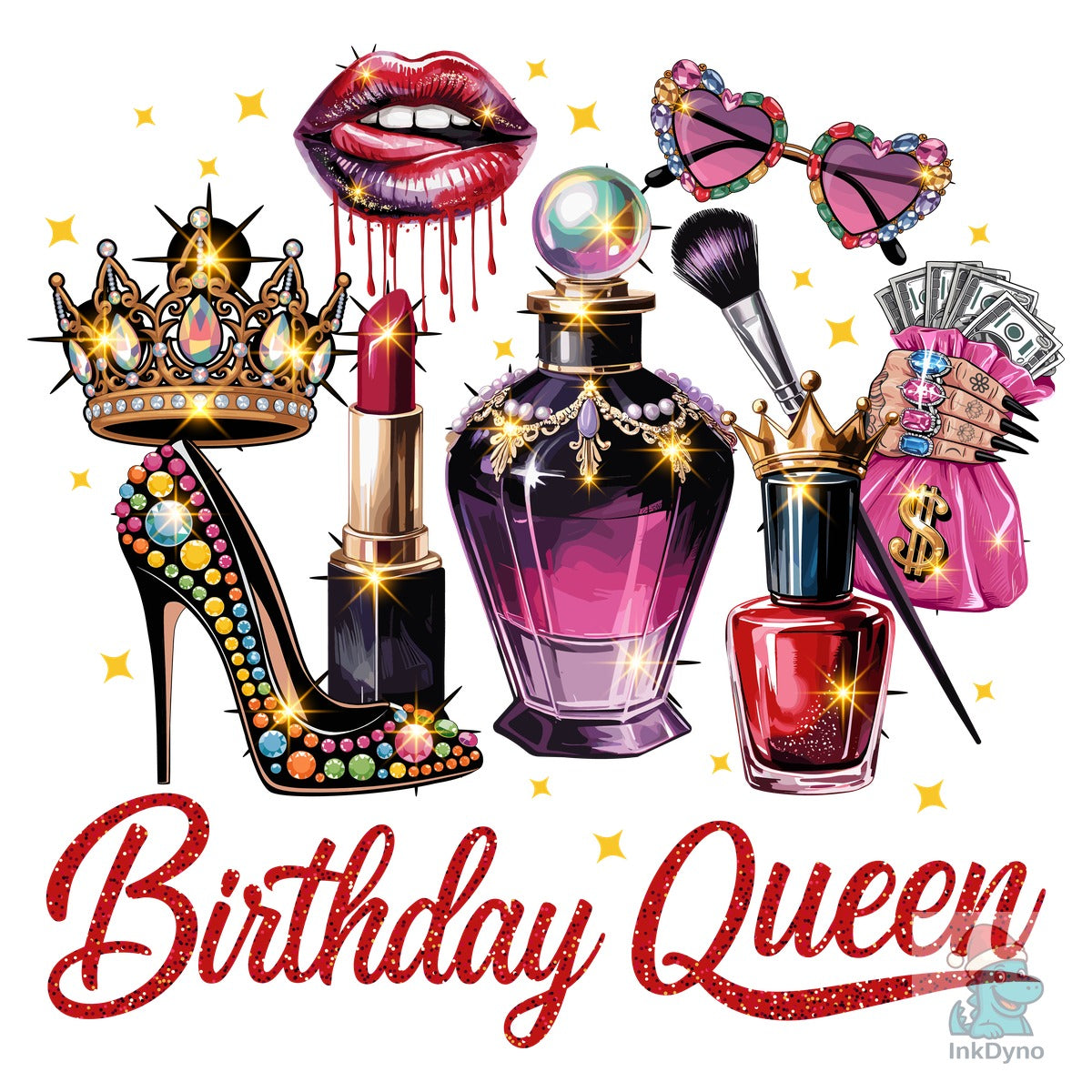 Birthday Queen Glam Makeup Heels Perfume