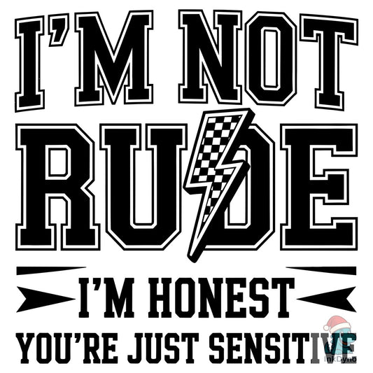 Funny I'm Not Rude Sarcastic - DTF Transfer