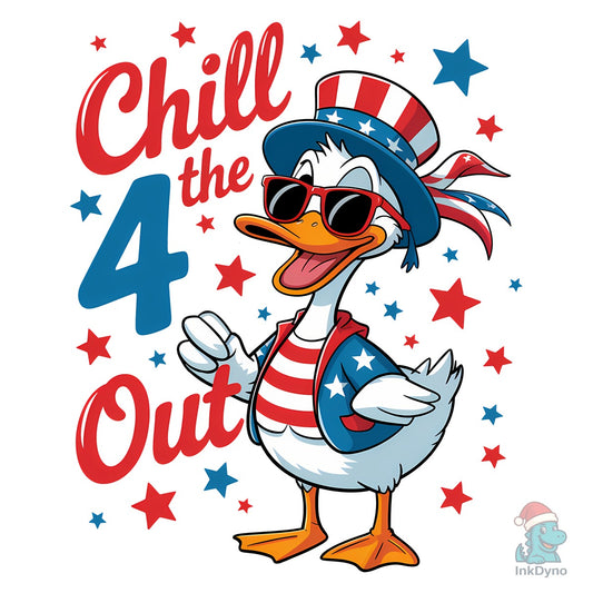 Funny Goose Chill the 4th of July - DTF Transfer