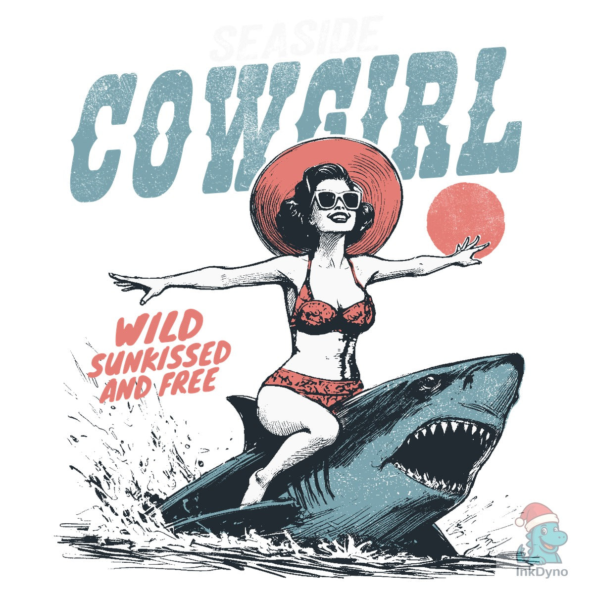 Seaside Cowgirl Retro Summer Shirt