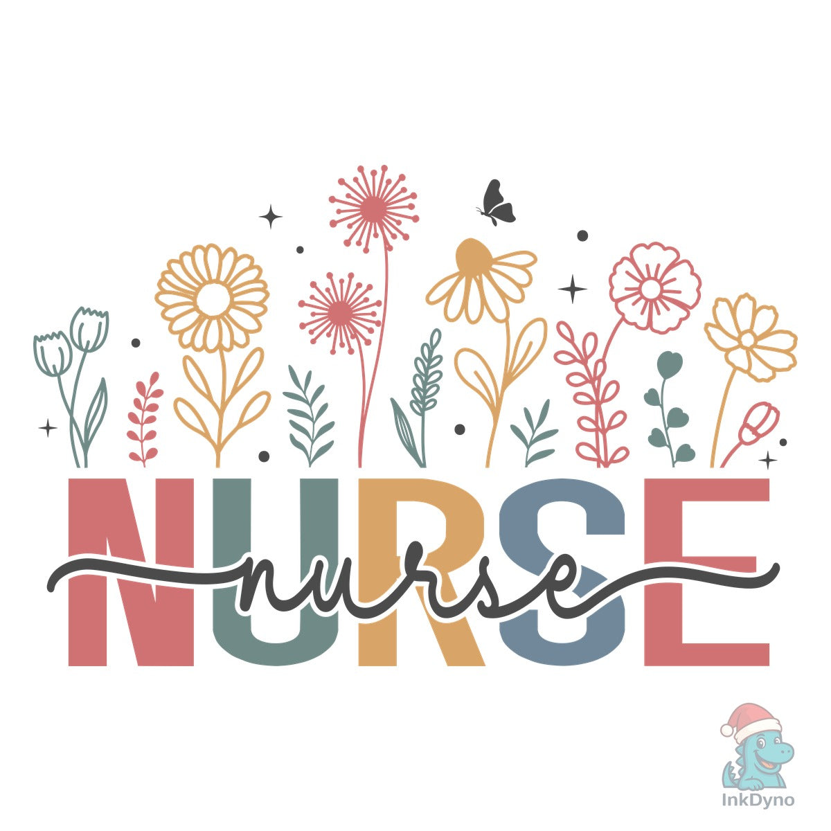 Nurse Boho Floral Nurse Flower