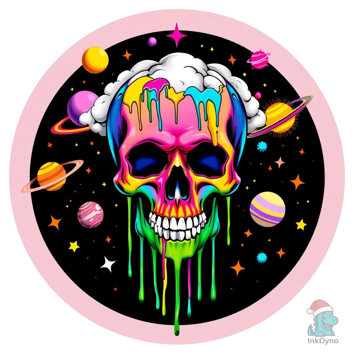 Cosmic Skull T-Shirt Design