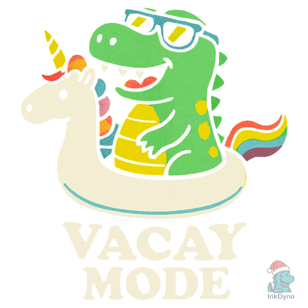 Vacay Mode Dino Unicorn Float Cute