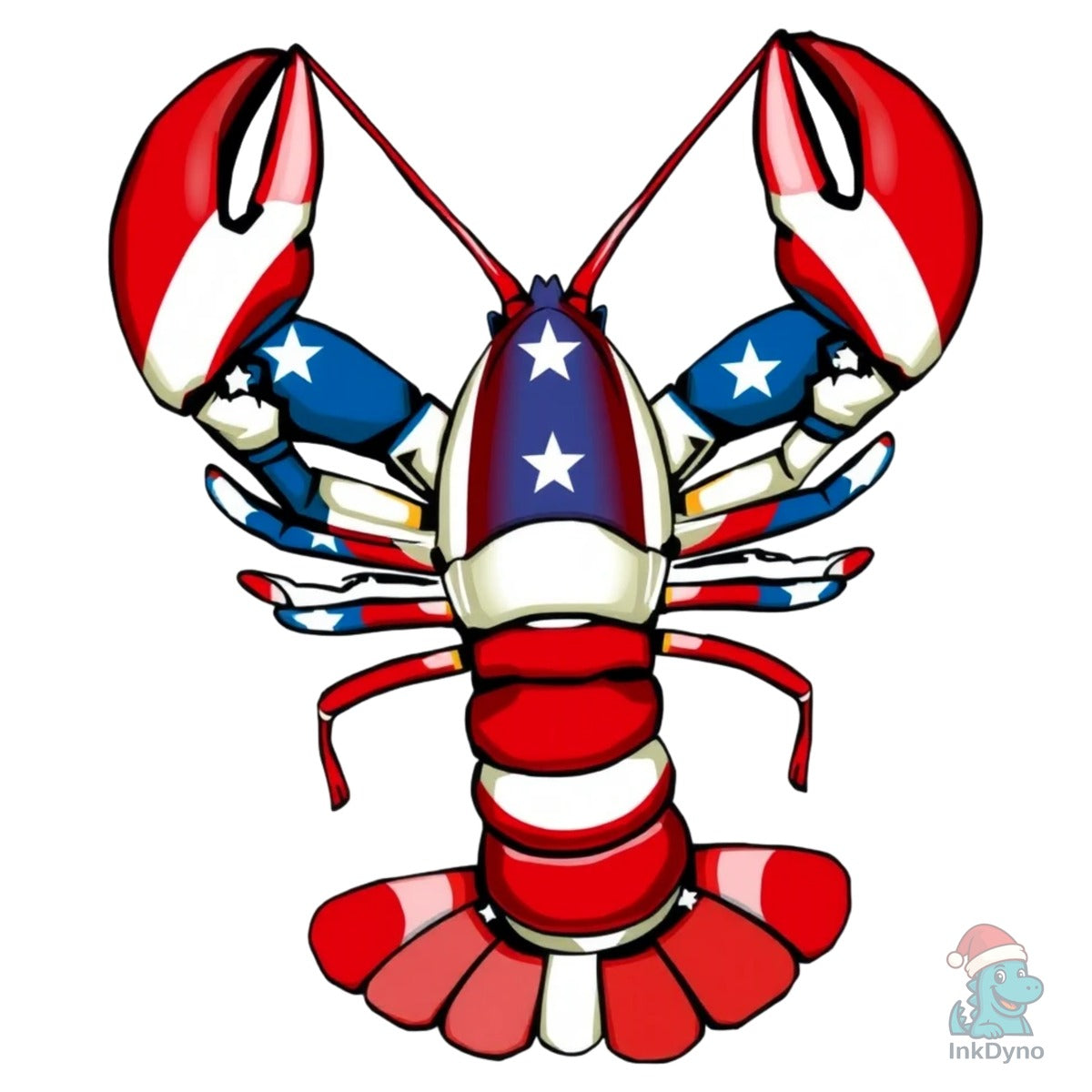 American Flag Lobster T-Shirt Design