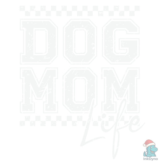 Dog Mom Life Retro Checkered Dog Mom - DTF Transfer