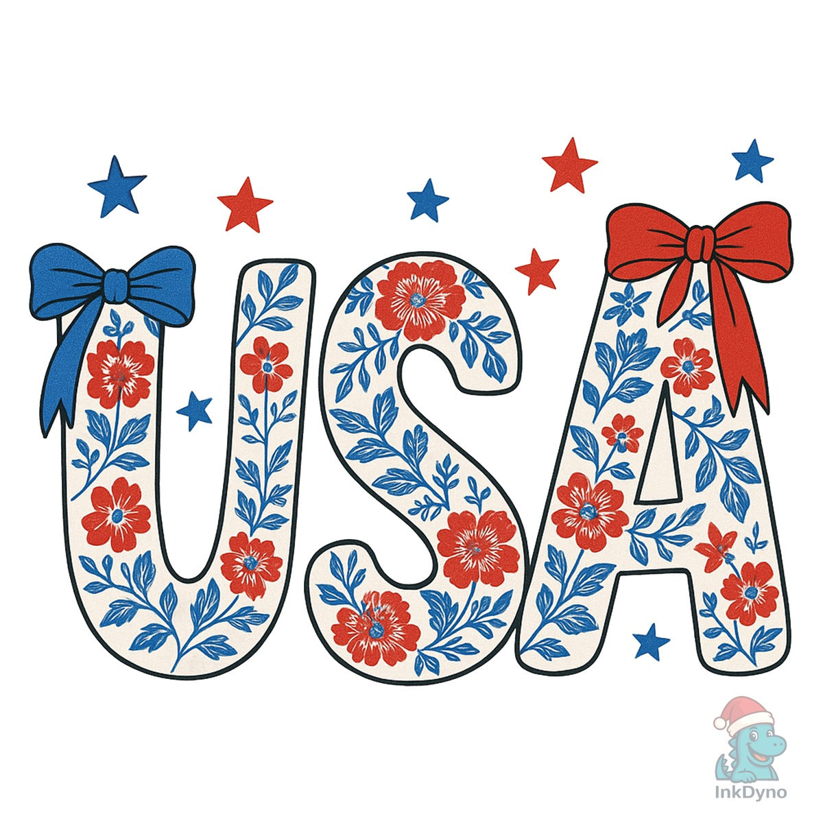 Floral Coquette USA Retro America