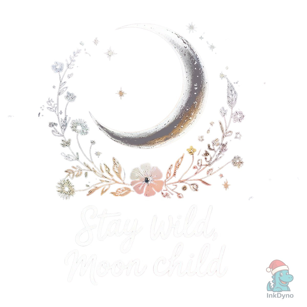 Spiritual Moon and Stars T-Shirt Design