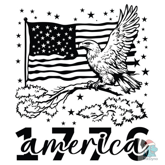America Eagle 1776 4th of July - DTF Transfer