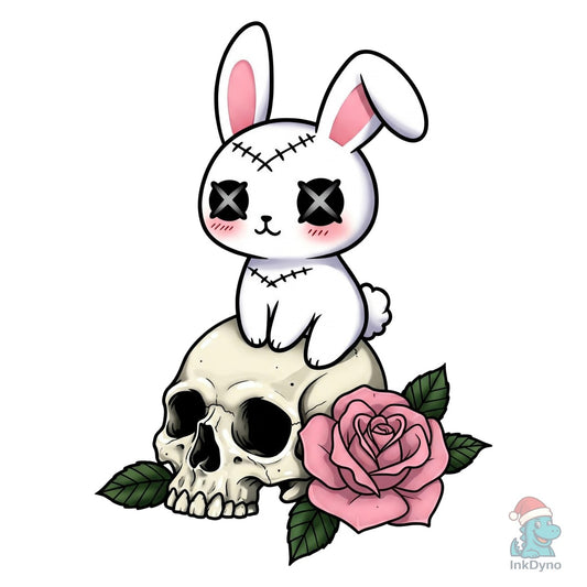 Creepy Cute Bunny Goth Bunny - DTF Transfer