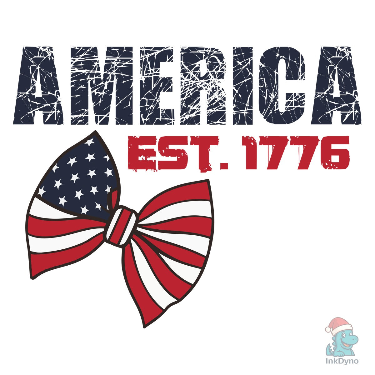 1776 America Coquette Bow 4th of July