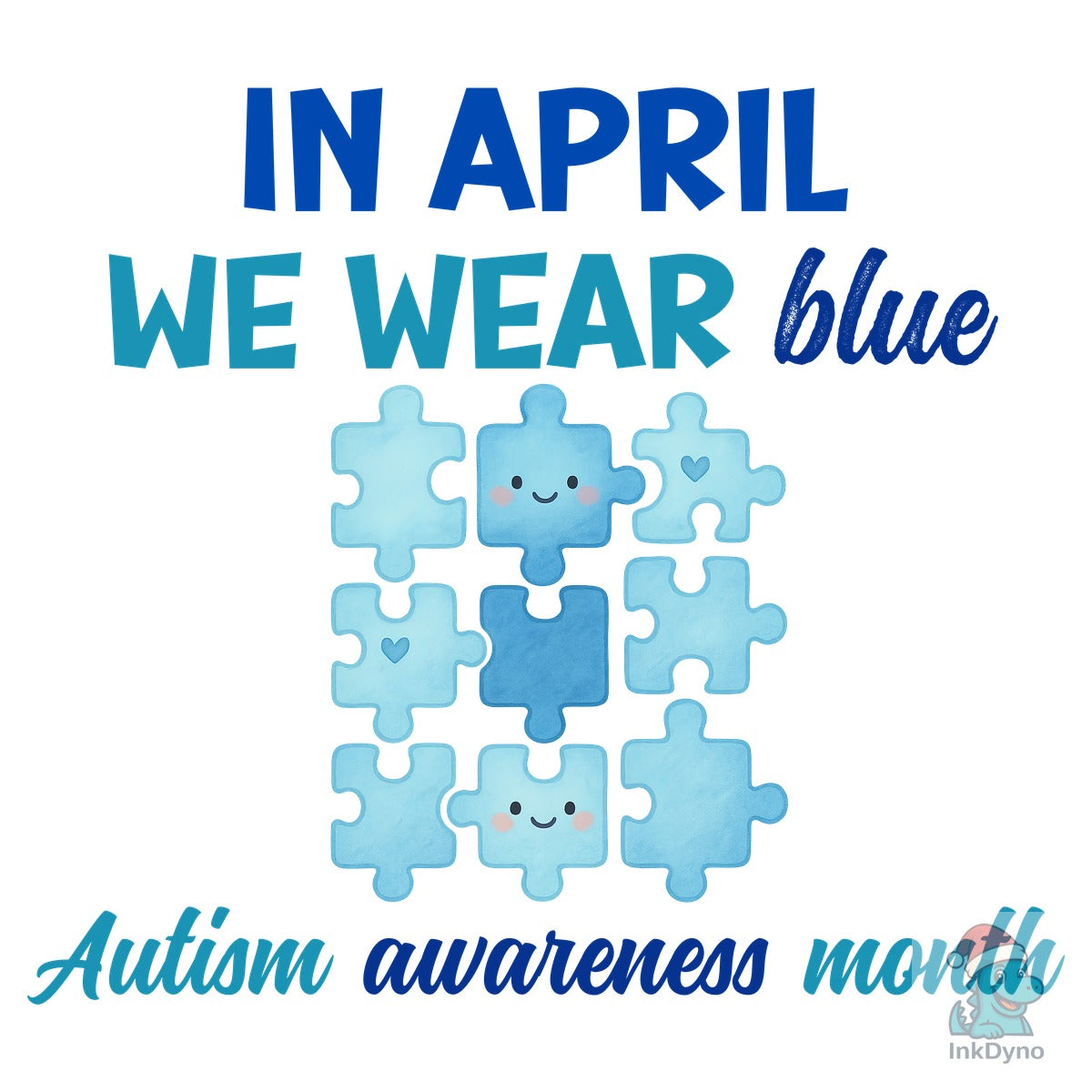 Autism Awareness Month Sublimation