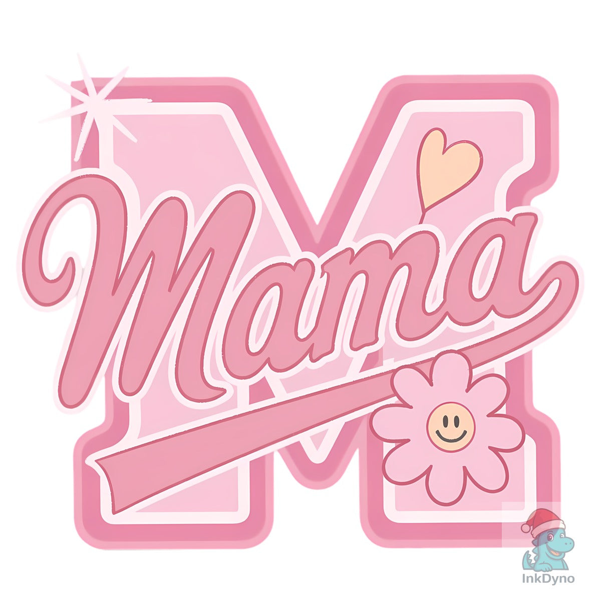 Pink Y2K Mama with Smiley Flower