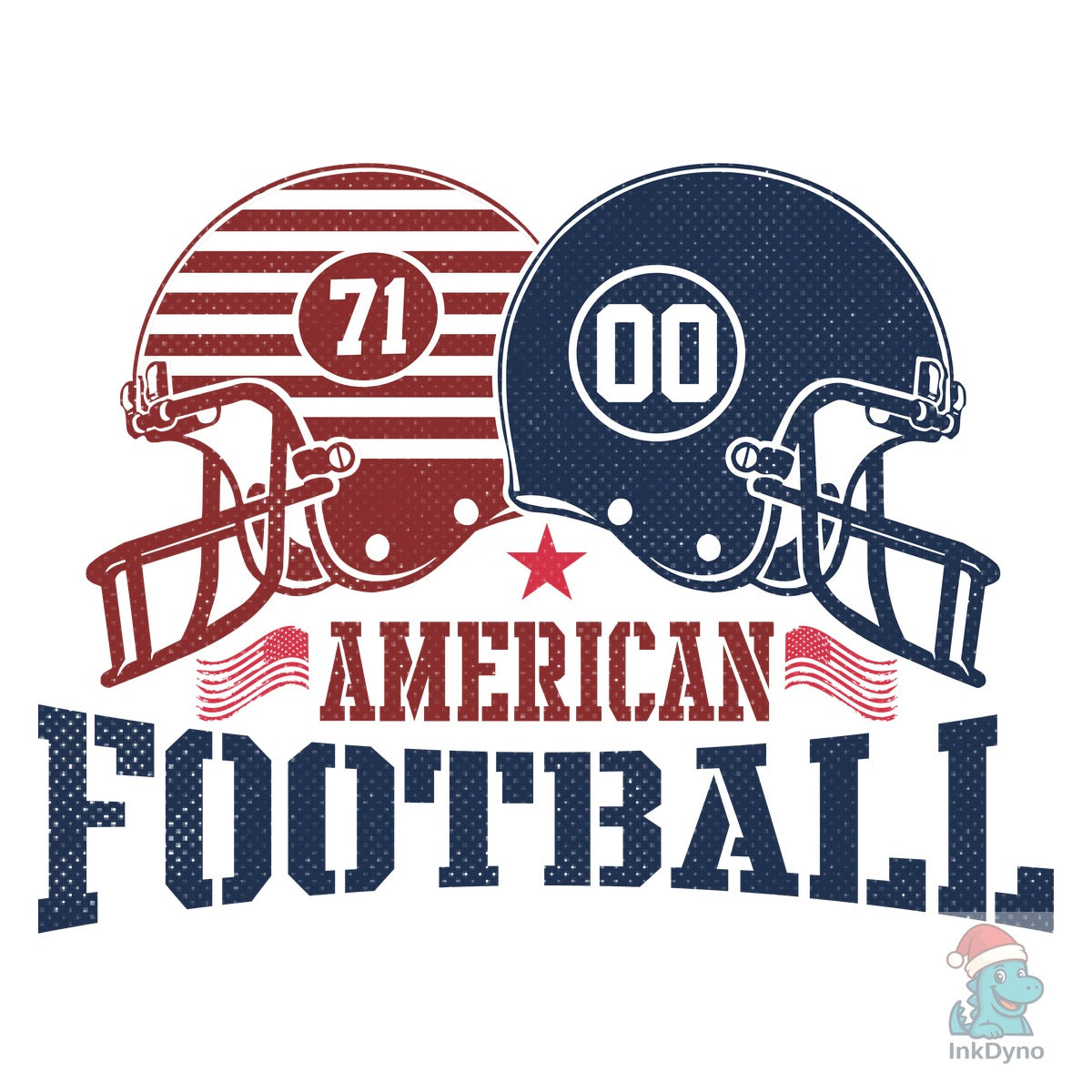 AMERICAN FOOTBALL with US FLAG T-shirt