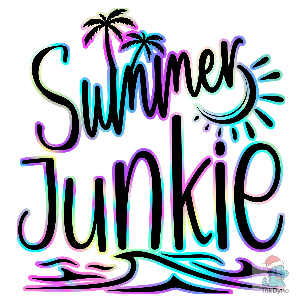 Retro Summer Junkie Beach Graphic