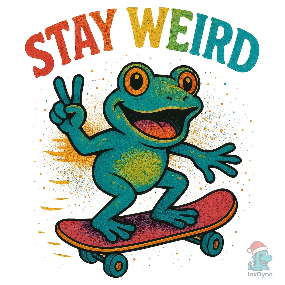 Stay Weird Skater Frog Design