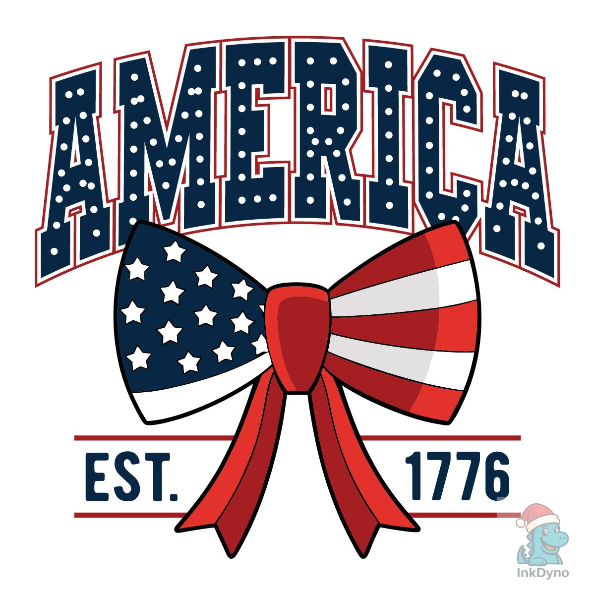 1776 America 4th of July Bow Sv
