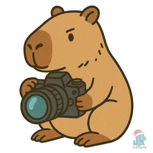 Capybara Photographer Cute Animal - DTF Transfer