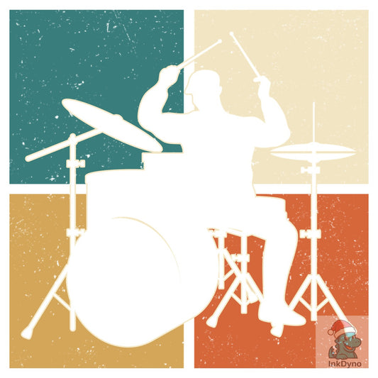 Drum Drummer Vibe Retro Drum Shirt - DTF Transfer