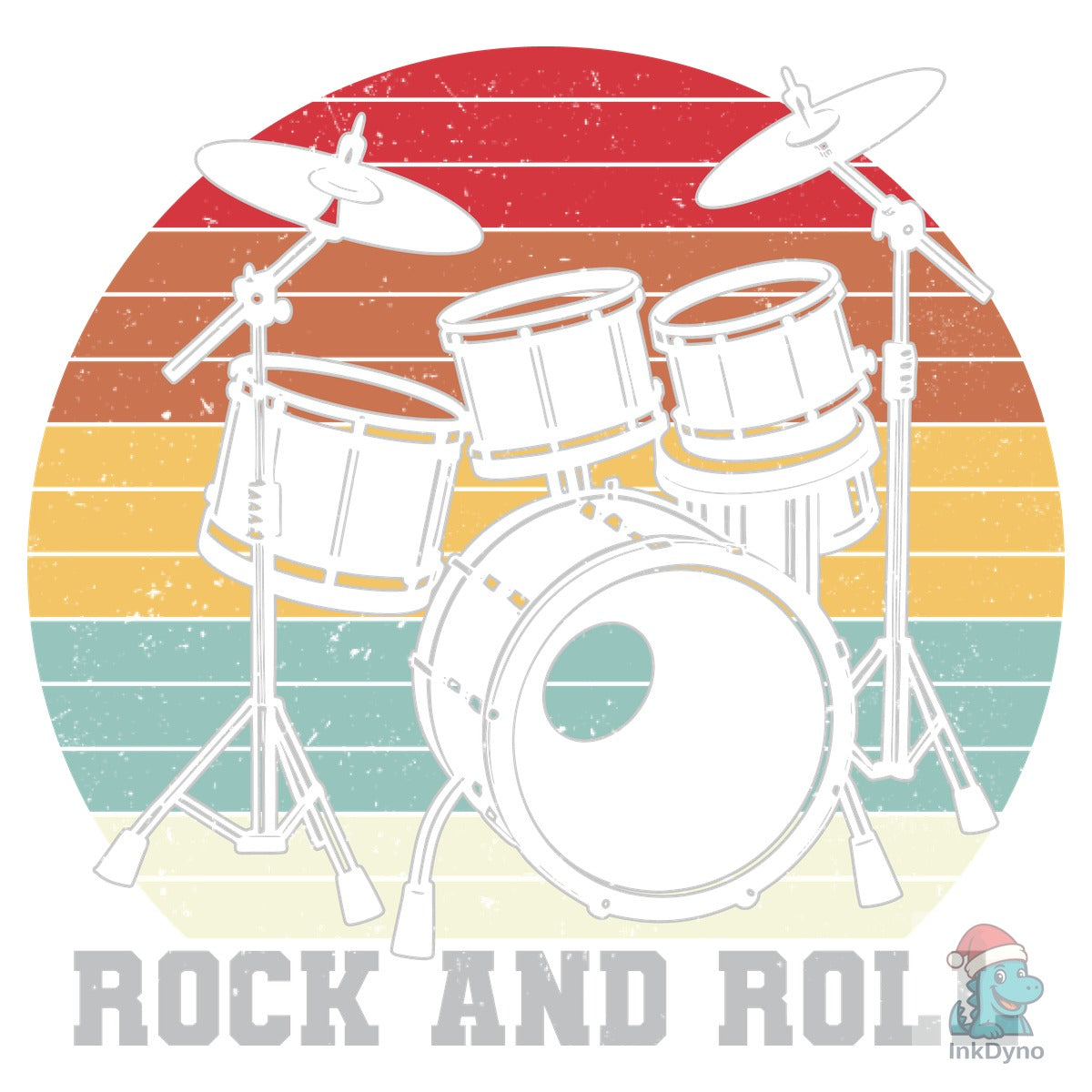 Drummer Rock and Roll Drumming Shirt