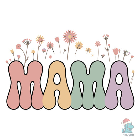 Retro Pastel Mama Floral Sublimation Des - DTF Transfer