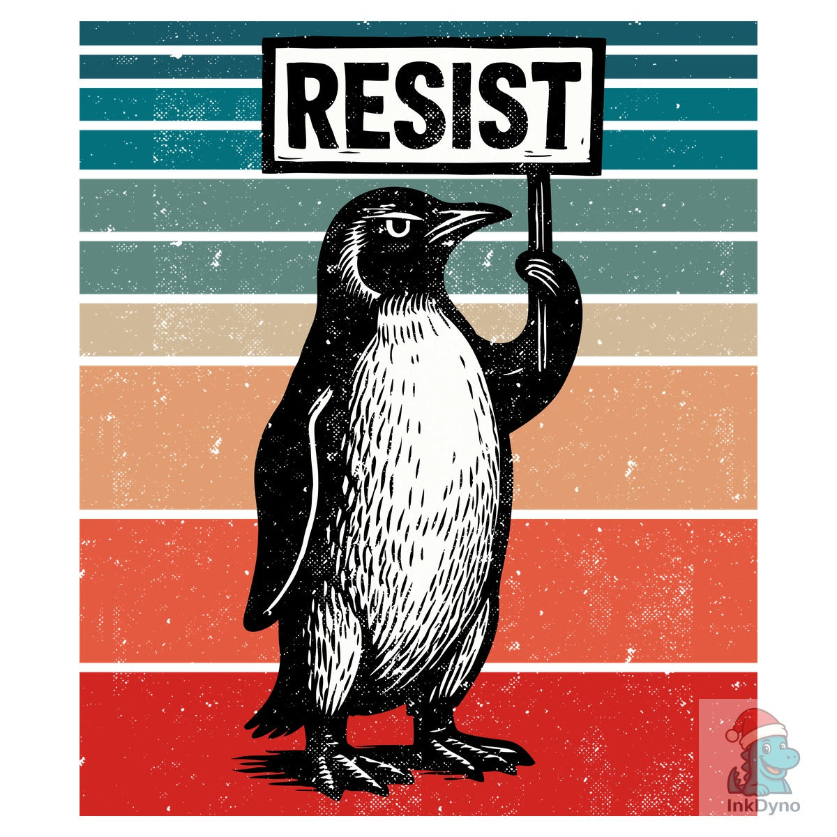 Resist Penguin Graphic