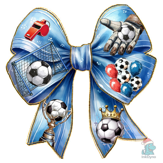 Coquette Soccer Game Day Bow - DTF Transfer