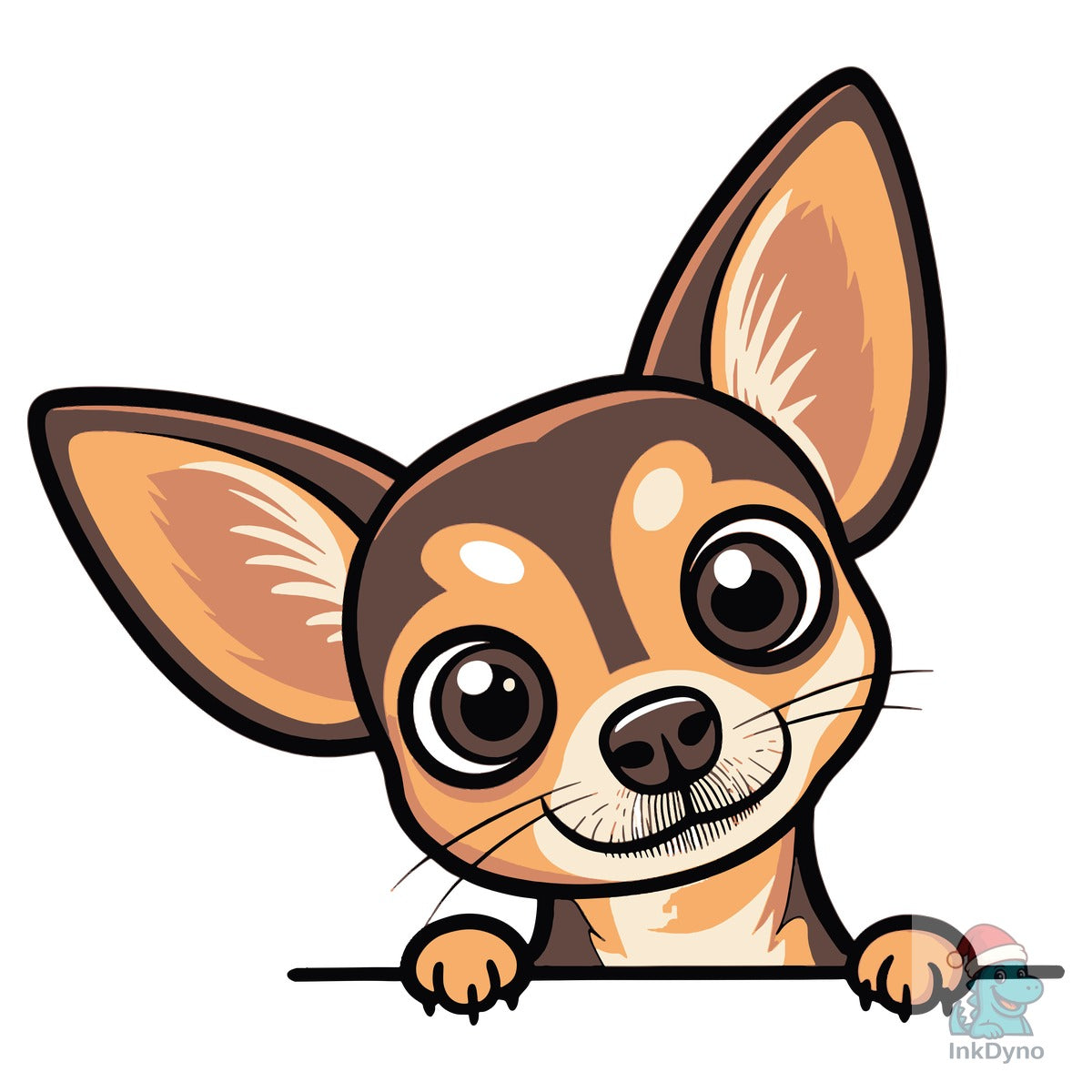 Peeking Chihuahua Dog Vector