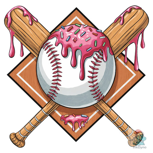 Baseball Icing Drip - Sweet Game Day - DTF Transfer