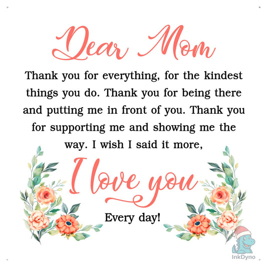 Dear Mom Mom Lover Mother's Day - DTF Transfer