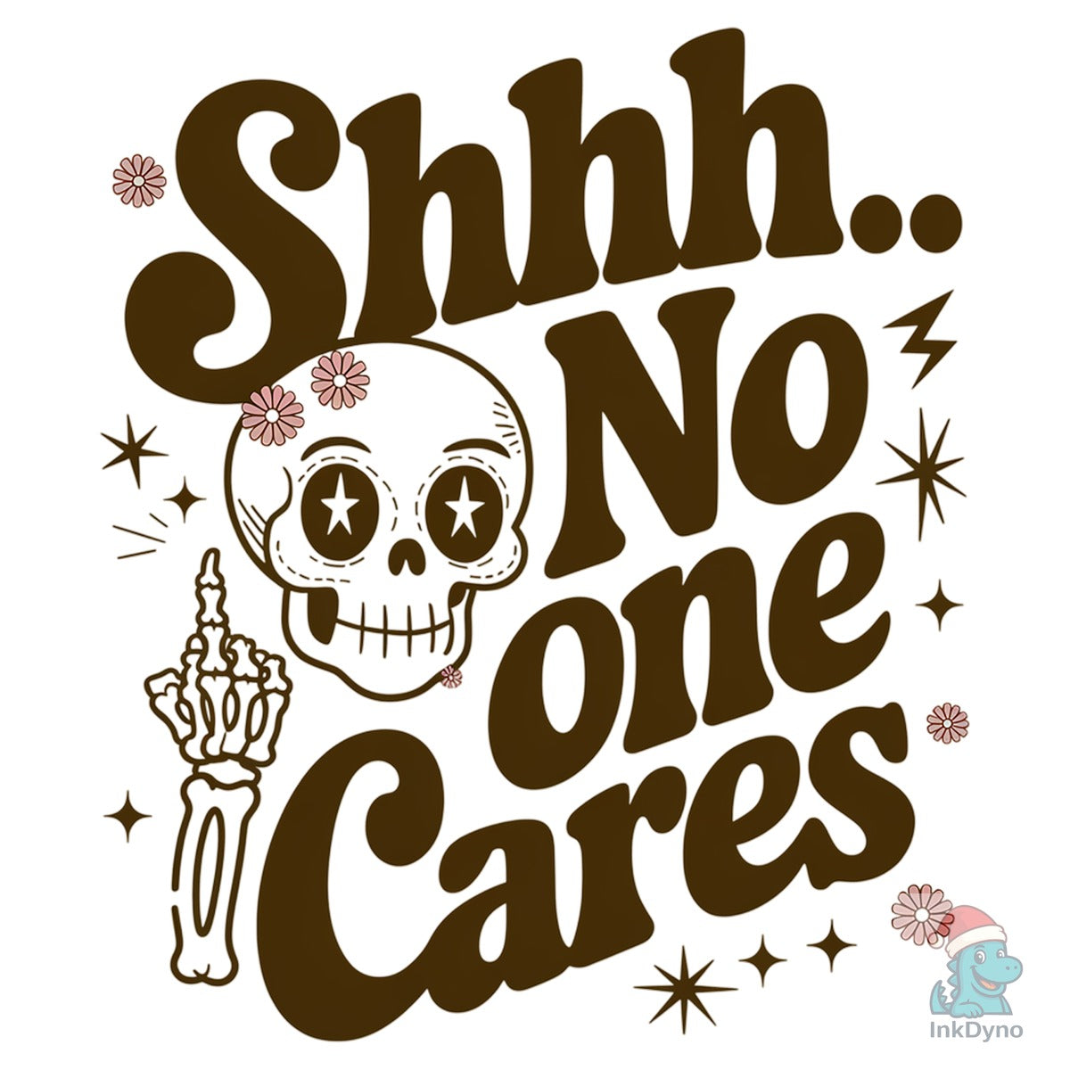 Shh No One Cares Retro Funny Shirt