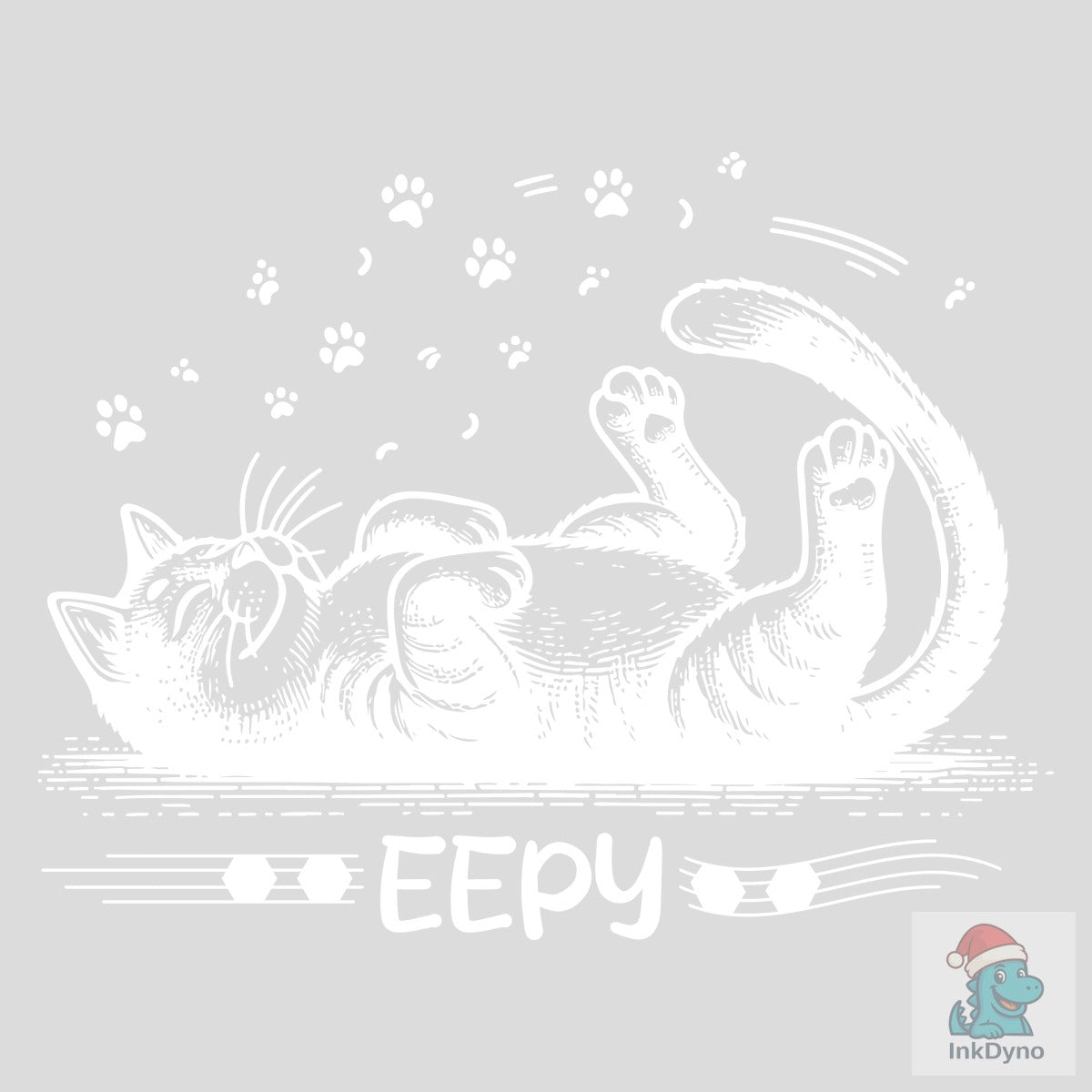 Eepy Cat Funny T-shirt Design Vector