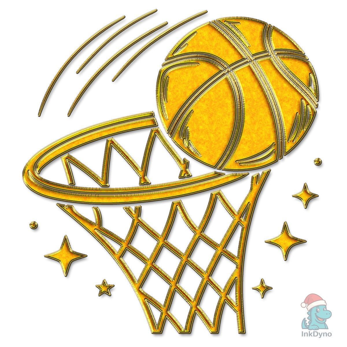 Golden Basketball Basketball Hoop
