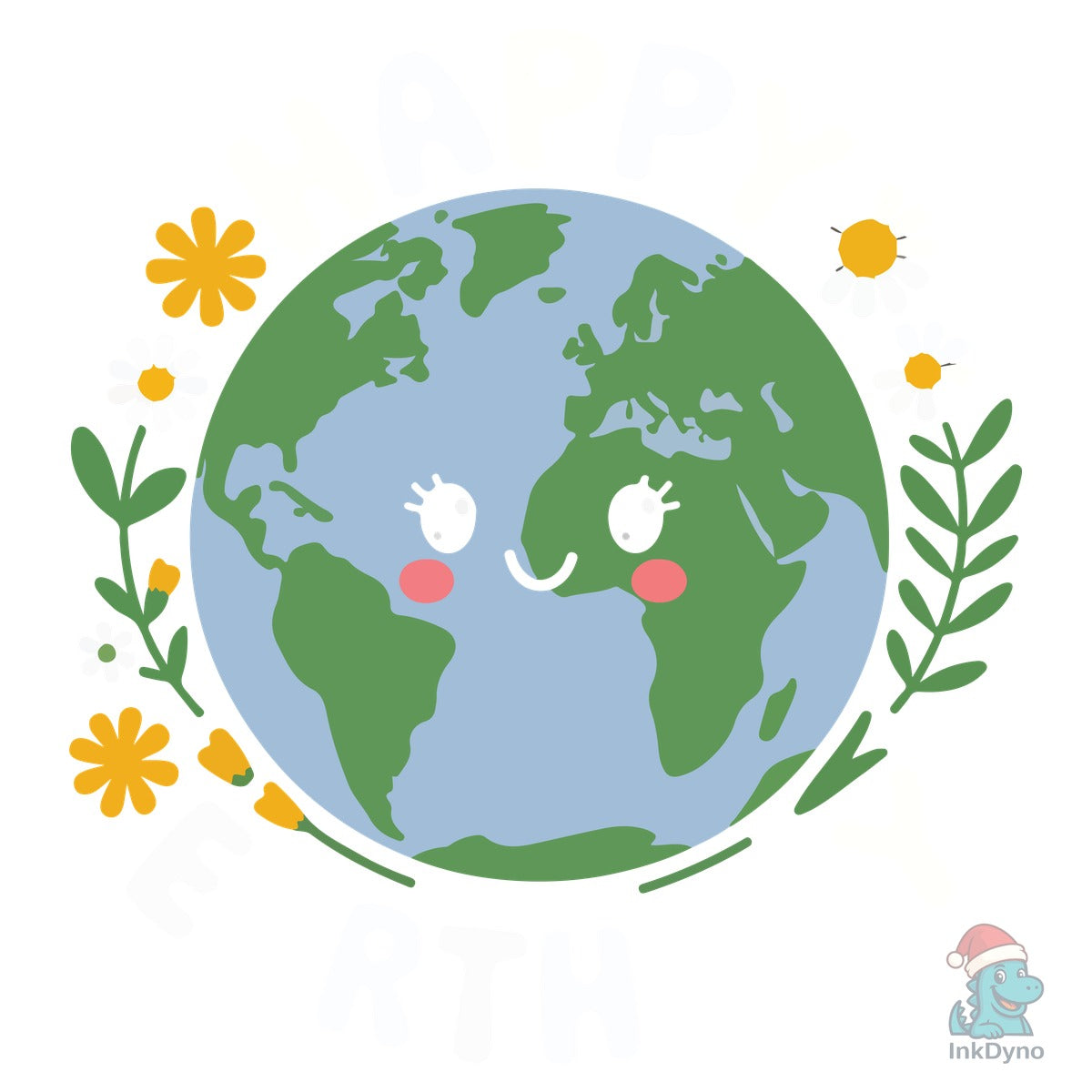 Happy Earth Day Floral T-Shirt Design