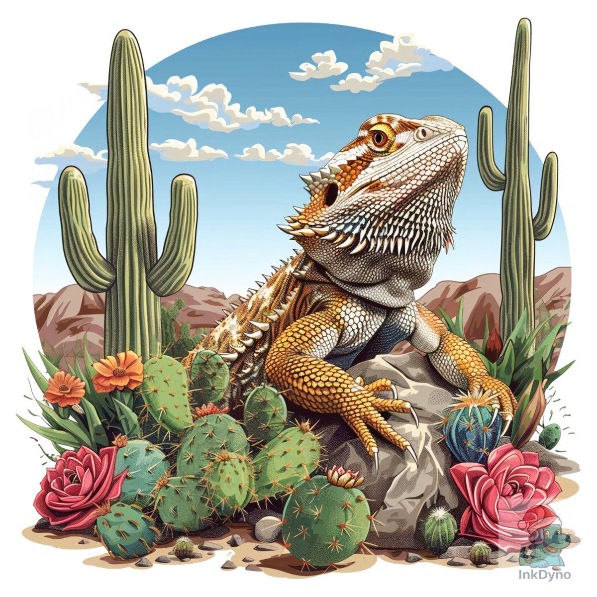 Watercolor Bearded Dragon