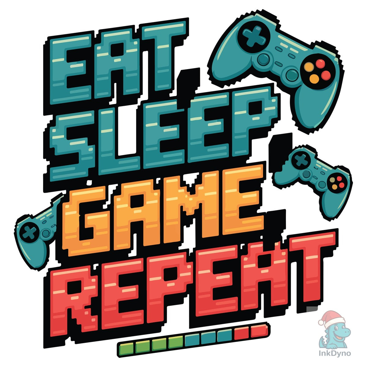 Eat Sleep Game Repeat Gamer Shirt