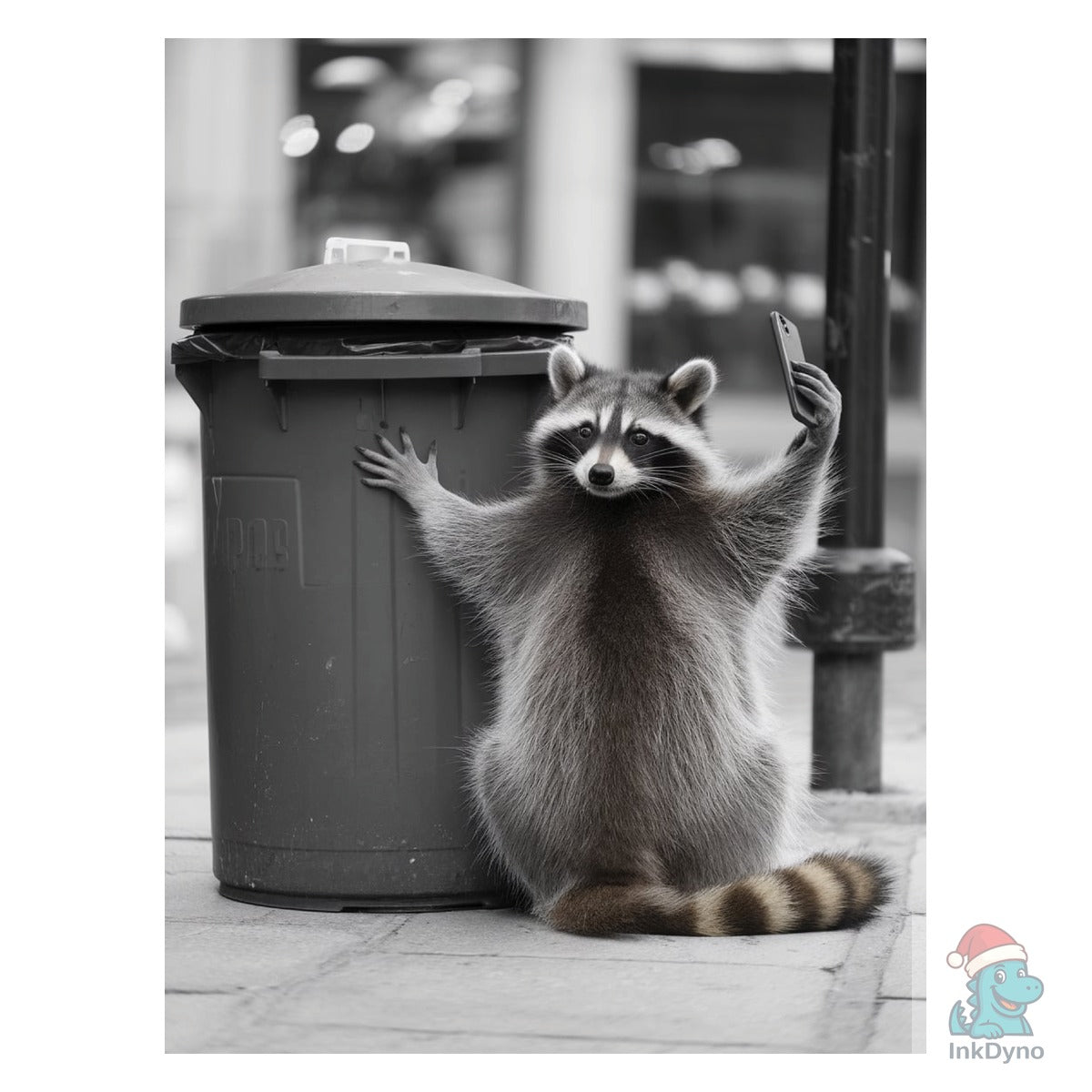 Racoon Selfie with Trash Can T-shirt