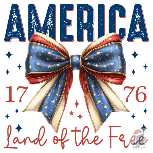 America Bow - Land of the Free - DTF Transfer