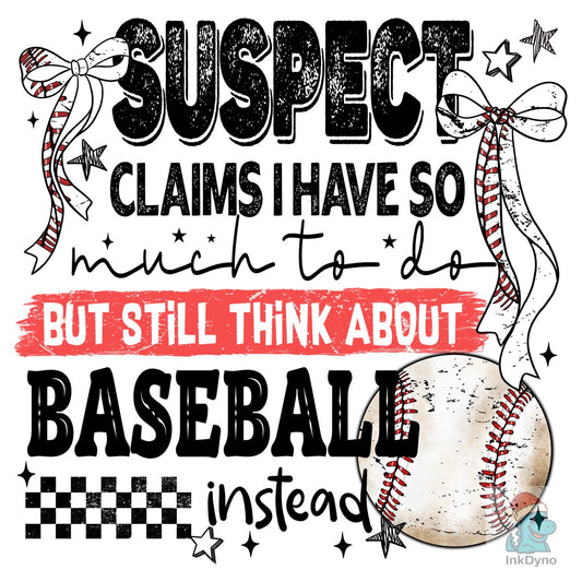 Baseball Bow Mom Quote Retro Distressed - DTF Transfer