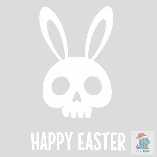 Gothic Creepy Easter Bunny Skull Irony - DTF Transfer