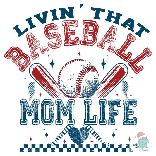 Retro Baseball Mom Trendy Baseball - DTF Transfer