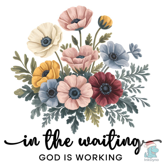 Inspirational Bible Verse Floral Design - DTF Transfer