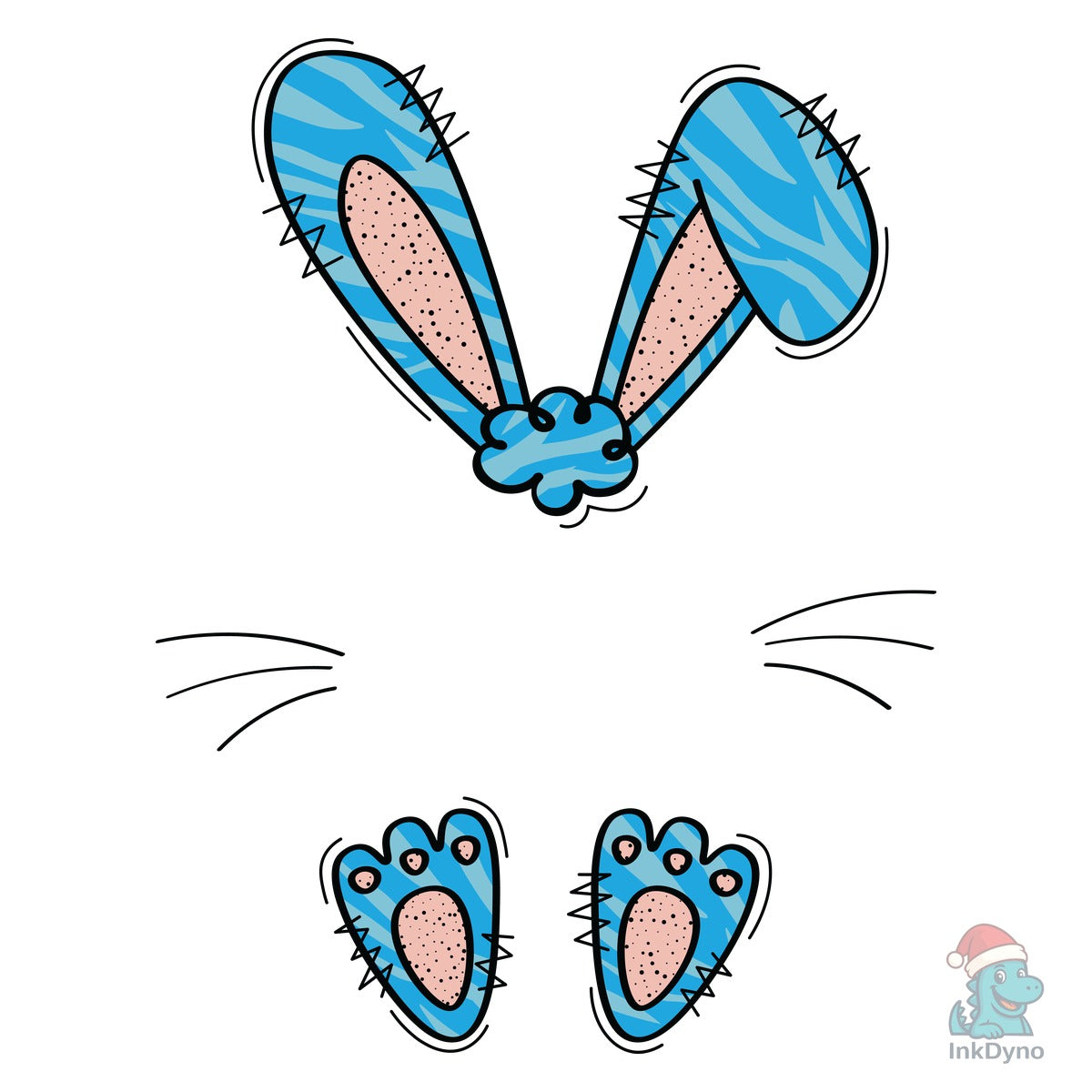 Boys Easter Monogram Bunny Sublimation