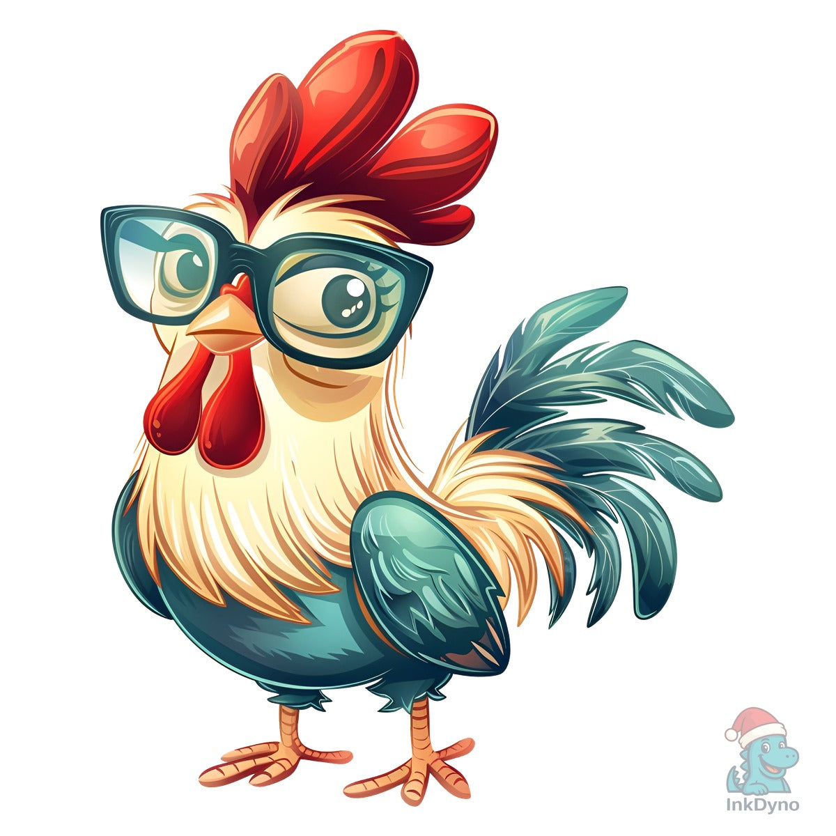Cute Cartoon Rooster Design
