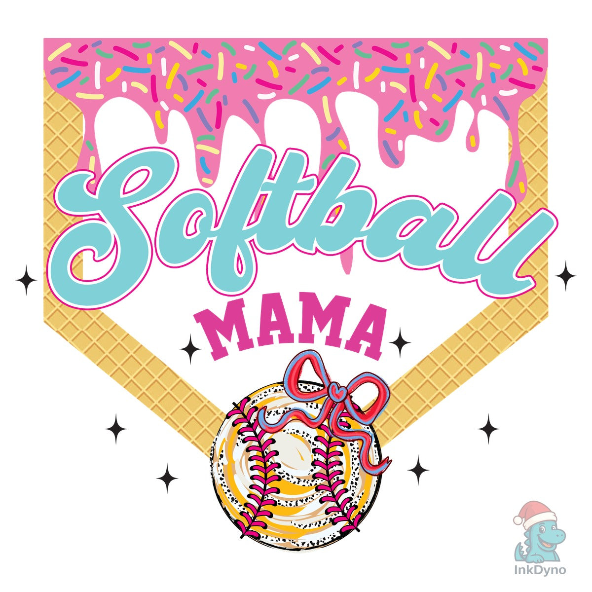 Softball Mama Ice Cream Drip